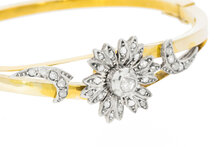 Bicolor Diamant Armreif 585 Gold