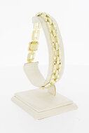 B1reites Gold Barrenarmband 585 - 21,5 cm