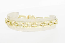 B1reites Gold Barrenarmband 585 - 21,5 cm