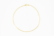 14 Karat Gelbgold Fu&szlig;kette - 23,5 cm