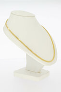 Quadratische 585 Gold Collier - 44 cm