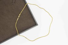 Quadratische 585 Gold Collier - 44 cm