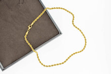 750 Goldene Kordelkette - 45,8 cm
