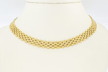 Rolex-Stil Damen Goldkette 18 Karat - 44 cm