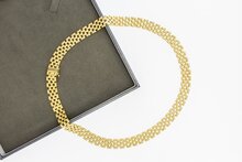 Rolex-Stil Damen Goldkette 18 Karat - 44 cm