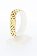 Breites 14 Karat Retro Gold Armband - 20,1 cm