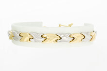 Bicolor goldenes Armband 14 Karat - 19,8 cm