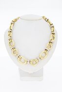 14 Karat Goldene bicolor Halskette - 46 cm