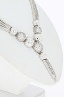 14 Karat Wei&szlig;gold Damen Halskette - 44 cm