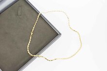 14 Karat Goldreiskorn Halskette - 45,6 cm