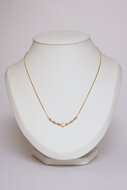 8 Karat Goldkette mit Zirkonia Anh&auml;nger - 50 cm