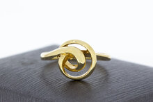 14 Karat Knopf Damen Goldring - 17 mm