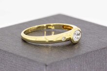 14 Karat Gold Damenring mit Zirkonia - 19,4 mm