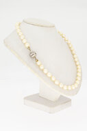 585 Perlenkette mit  Diamant - 73 cm
