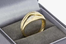 14 Karat Goldring mit Diamant - 18,3 mm