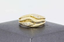 14 Karat Goldring mit Diamant - 18,3 mm