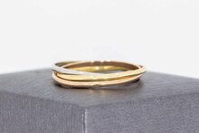 Tricolor 14 Karat  Crossover Ring - 18,9 mm