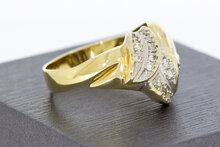 14 Karat Goldene Ring mit Zirkonia - 19,6 mm