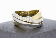 14 Karat tricolor Diamantring - 18,7 mm