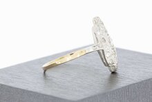 14 Karat Goldring mit Diamant - 18,5 mm