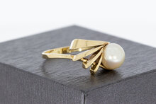 14 Karat Gelbgoldring mit Perle - 18.1 mm