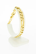 750 Figaro Gold Armband - 22,9 cm