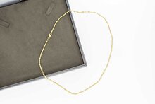 14 Karat St&auml;bchen Goldkette - 45,3 cm