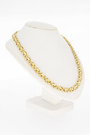 18 Karat flache Gold K&ouml;nigskette - 61,5 cm