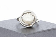 585 Wei&szlig;gold Ring mit Perle - 17,9 mm