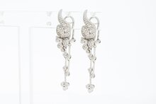 Diamant Clip Ohrringe 750 Gold - 4,5 cm