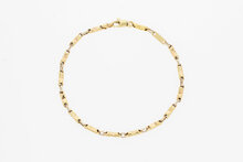 585 Bicolor Gold St&auml;bchen Armband - 20,3 cm