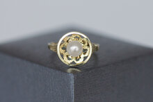 Vintage Perlenring 14 Karat Gelbgold -17,8 mm