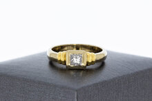 750 Gold Solit&auml;r Diamantring - 16,9 mm