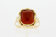 14 Karat Vintage Marquis Karneol Gold Ring  - 19,4