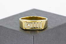 14 Karat Gold Zirkonia ring - 19,6 mm