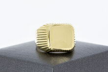 585 Goldene M&auml;nner Siegelring - 18,3 mm