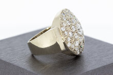 14 Karat Wei&szlig;gold Ring mit Zirkonia - 16,6 mm