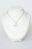 14 Karat Wei&szlig;gold Anh&auml;nger mit Diamant
