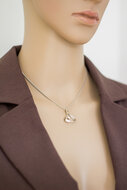 14 Karat Wei&szlig;gold Anh&auml;nger mit Diamant