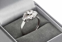 Diamantring 14 Karat Wei&szlig;gold - 17.2 mm