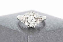 Diamantring 14 Karat Wei&szlig;gold - 17.2 mm