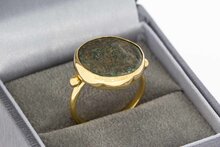 22 Karat Vintage Goldring mit Gedenkm&uuml;nze - 17,2 mm