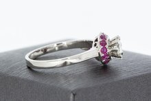 18 Karat Goldring mit Saphir und Diamant - 18