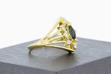 585 Goldring mit Edelsteinen - 15,9 mm