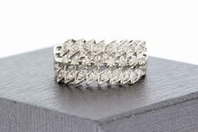 18 Karat Wei&szlig;gold Diamant Bandring - 17 mm