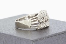 18 Karat Wei&szlig;gold Diamant Bandring - 17 mm