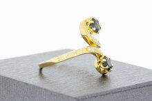 750 Gold Edelstein Ring Damen - 18,2 mm