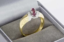585 Gold Edelstein Damenring- 18,7 mm