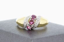 585 Gold Edelstein Damenring- 18,7 mm