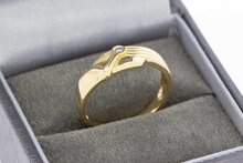 14 Karat Gold Diamantring - 17,5 mm